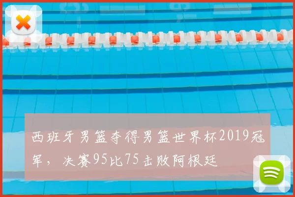 西班牙男篮夺得男篮世界杯2019冠军，决赛95比75击败阿根廷