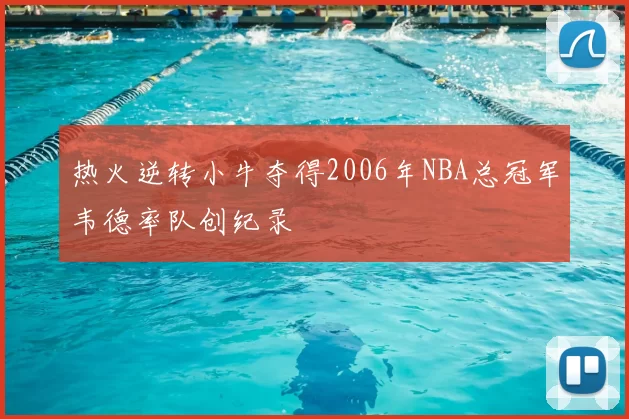 热火逆转小牛夺得2006年NBA总冠军韦德率队创纪录